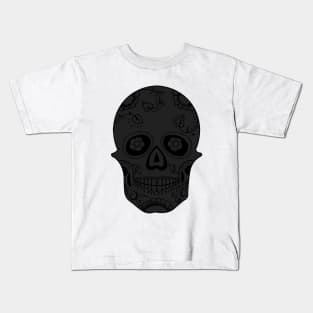 Dark Floral Sugar Skull Kids T-Shirt